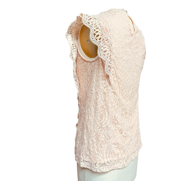 Cable & Gauge Sleeves Lace Top Fairy Coquette Size S Cottagecore Preppy Y2K - Picture 3 of 9